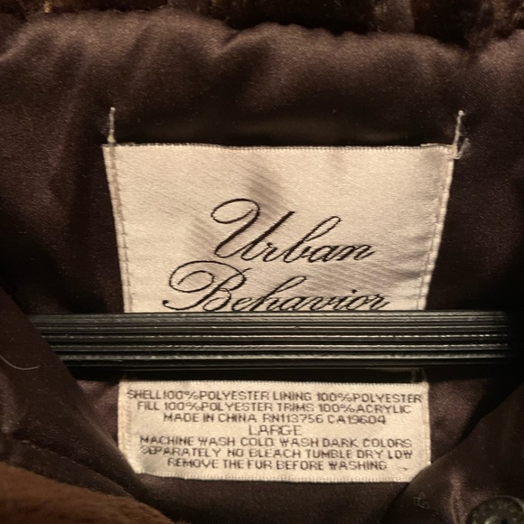 Urban Behavior Shiny Puffer Hooded Vest - Picture 2 of 5